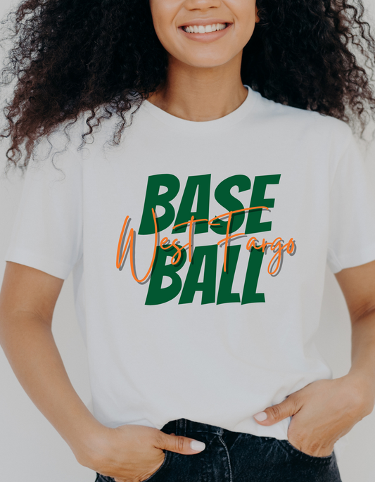 West Fargo Game Day Cursive Racerback Tank, Tee, Crew, Hoodie