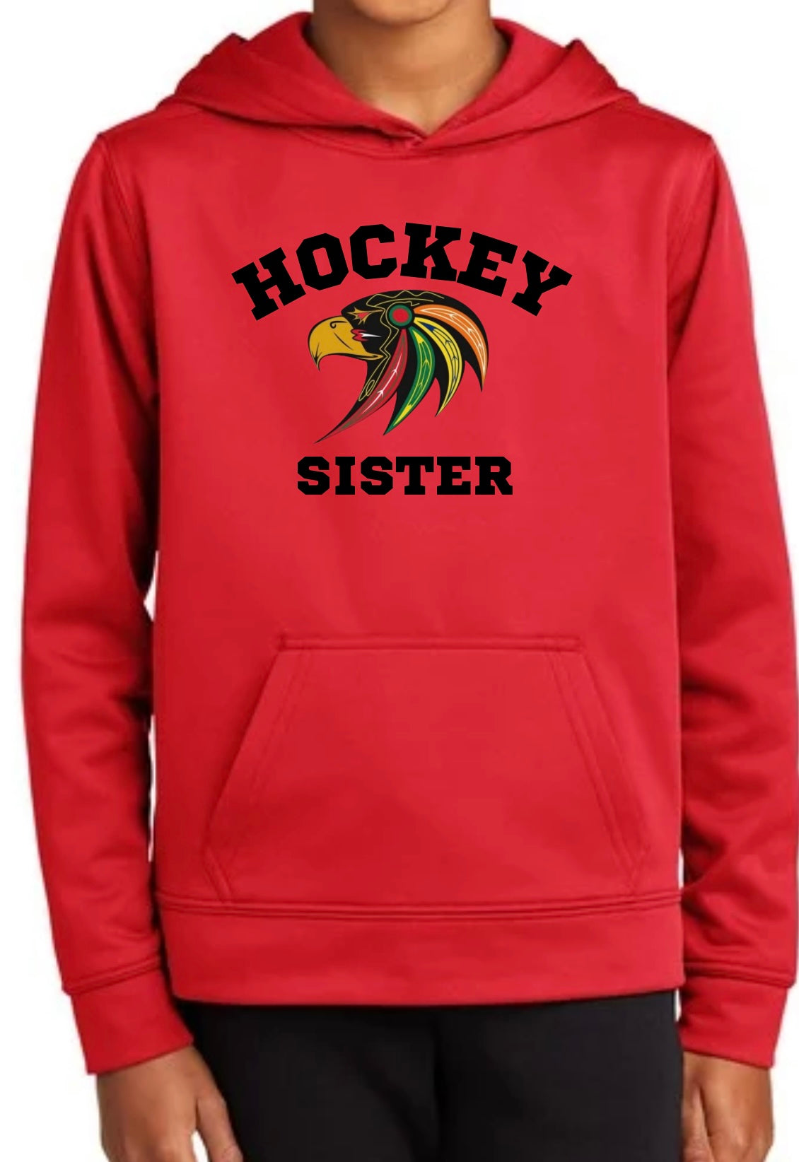 Youth Hawks Hockey Sister Dry Fit Hoodie