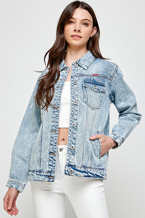 Washed Oversized Denim Jacket