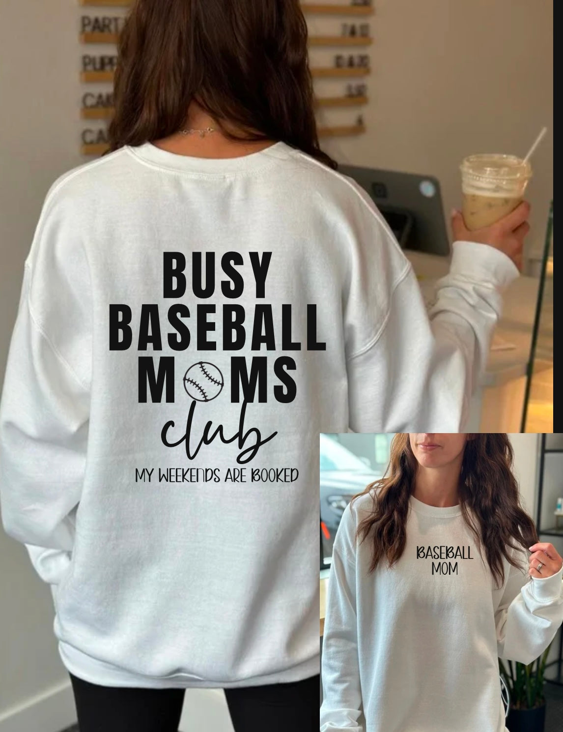 Customized Busy Moms Club Crew Sweatshirt