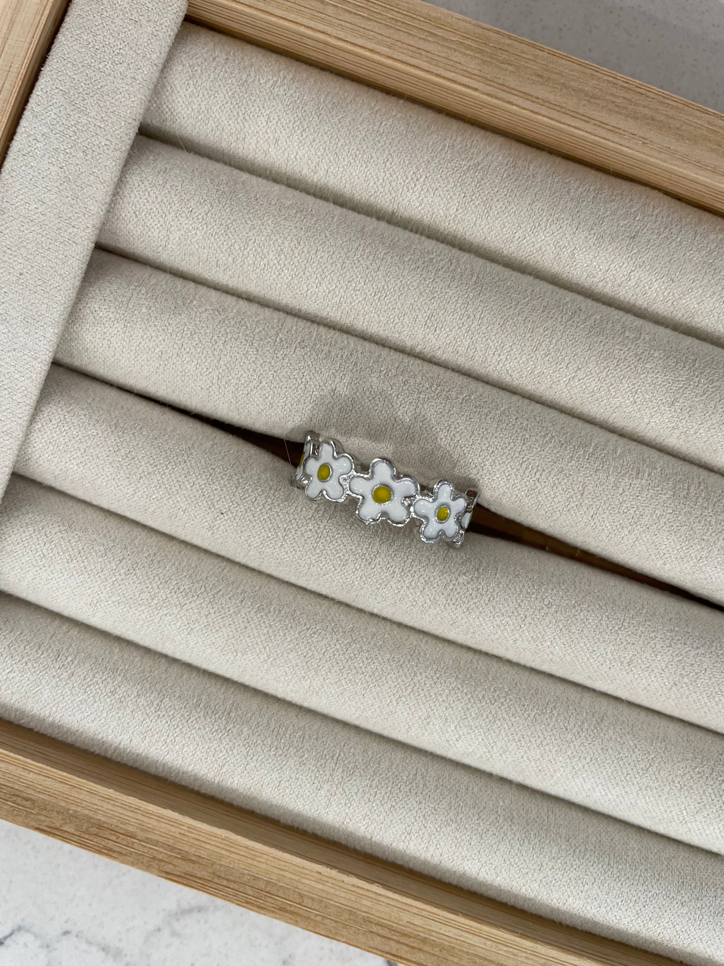 Silver Daisy Ring