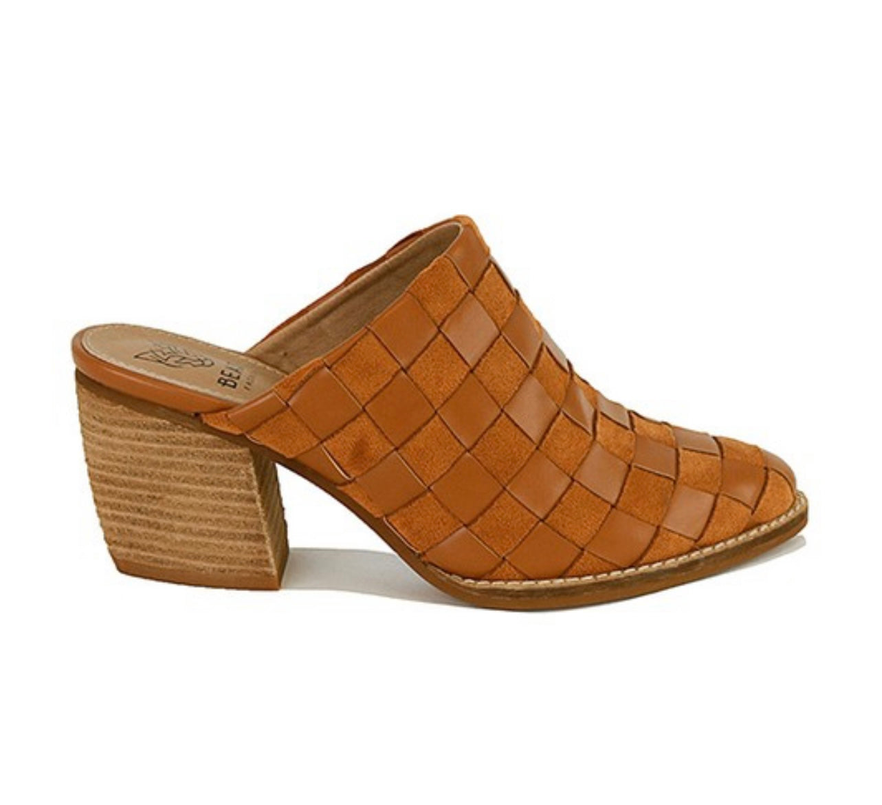 Angela Camel Weaved Mule