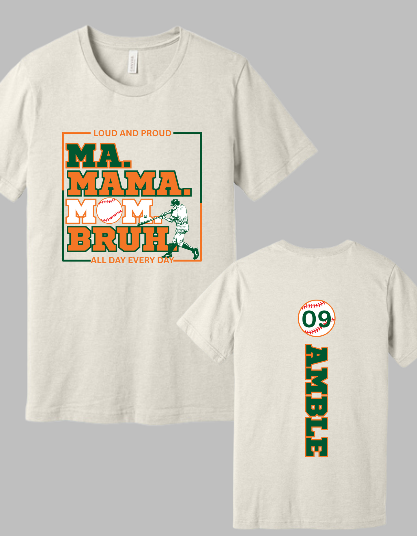 Ma.Mama.Mom.Bruh. WF Baseball Custom Tee