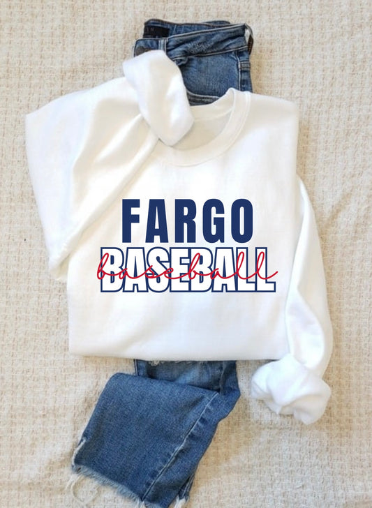 Fargo Baseball Racerback Tank, Tee, Crew, Hoodie