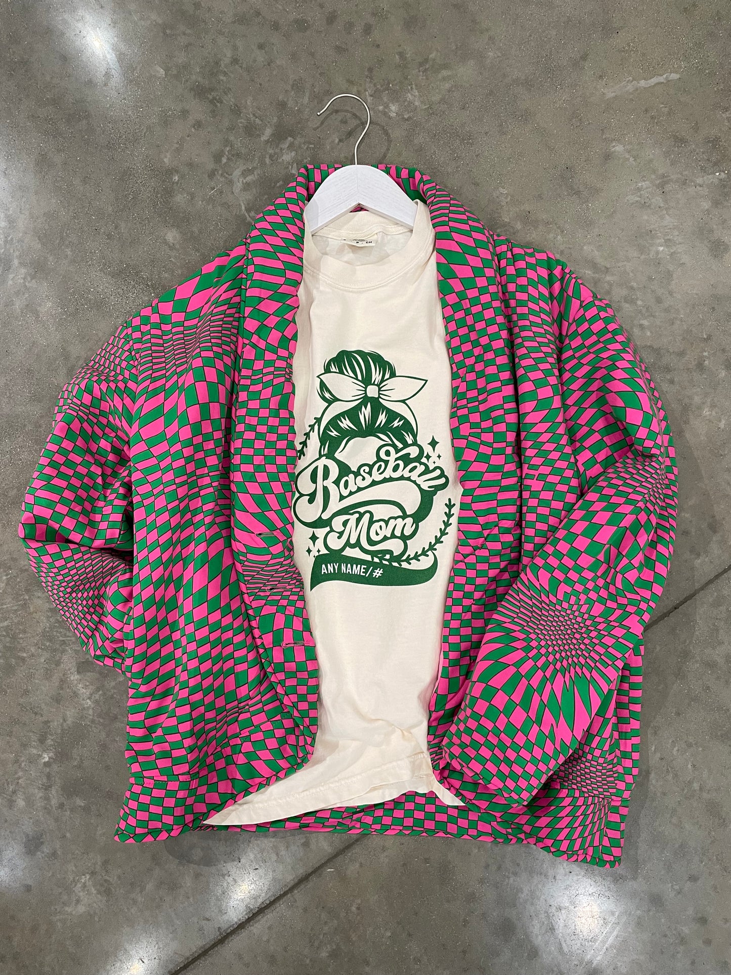 Baseball Mom Bun Custom Tee WFB21