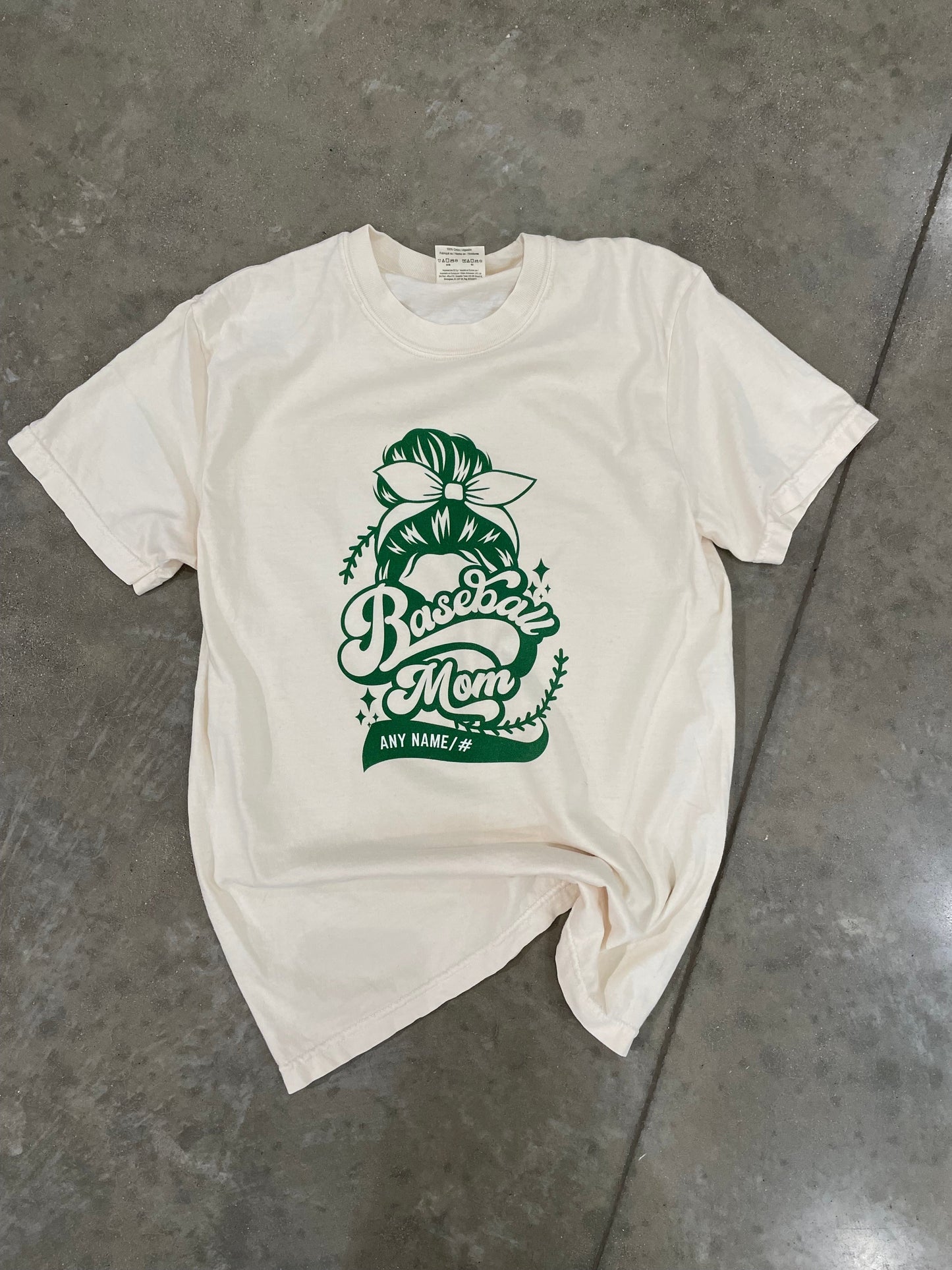Baseball Mom Bun Custom Tee WFB21