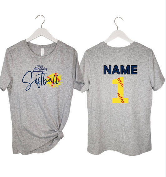 Youth ND All Stars Softball Tee or Crew