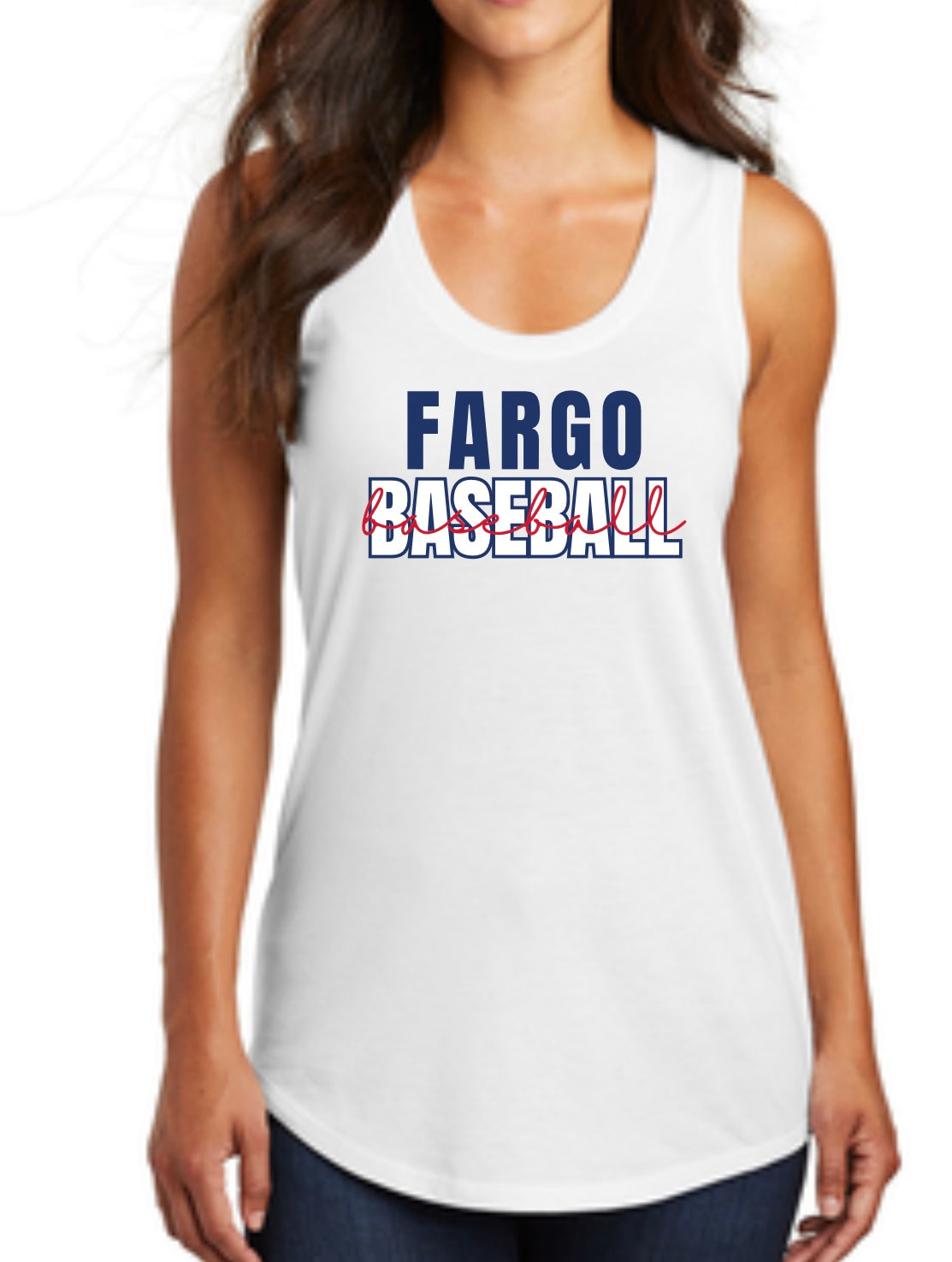 Fargo Baseball Racerback Tank, Tee, Crew, Hoodie