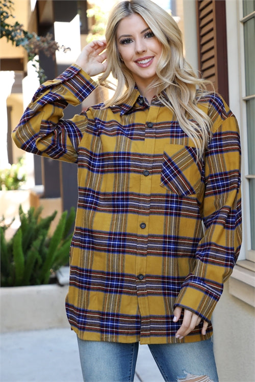 Gold and Blue Flannel