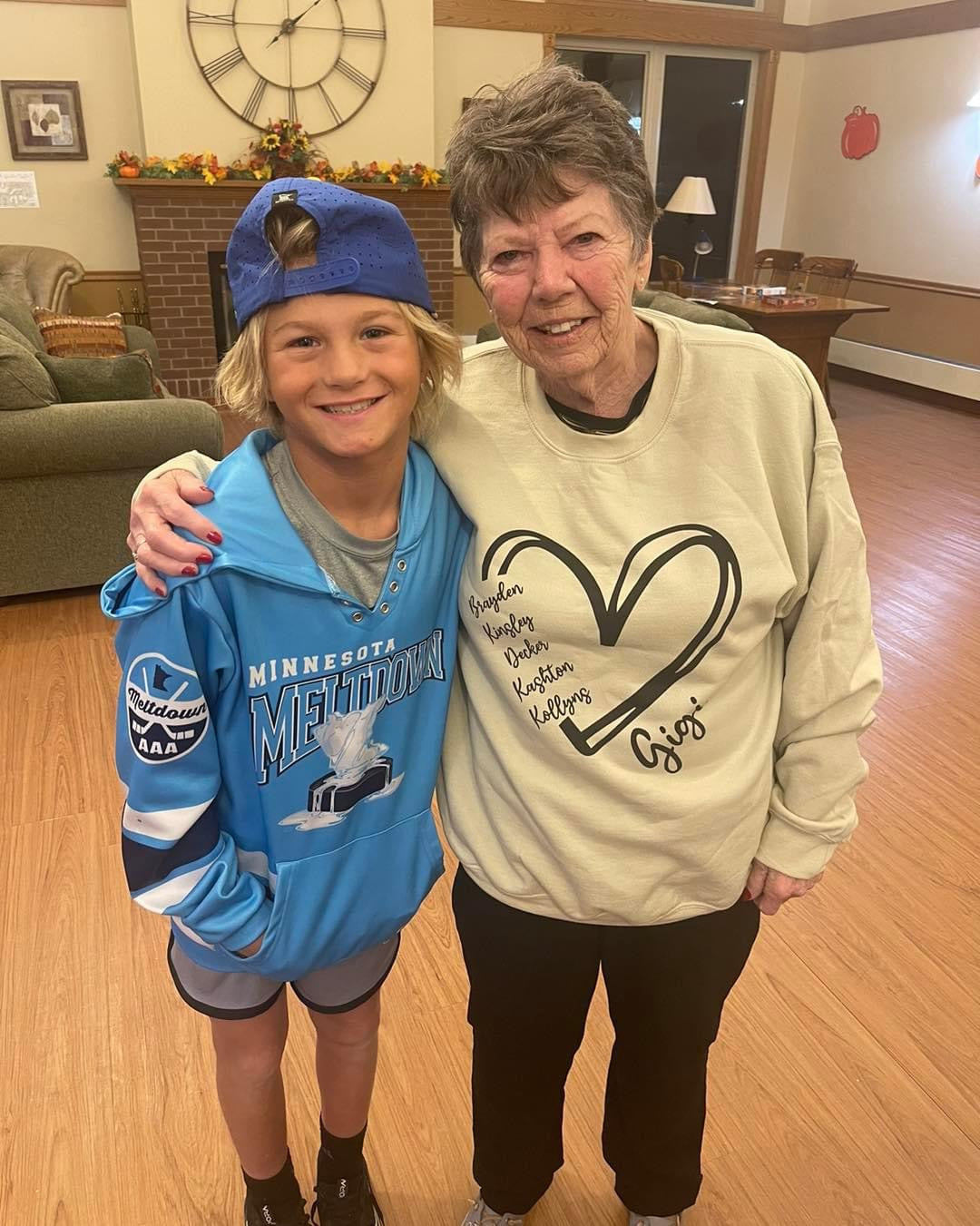 Custom Sweatshirt with Kids Names on Sleeve