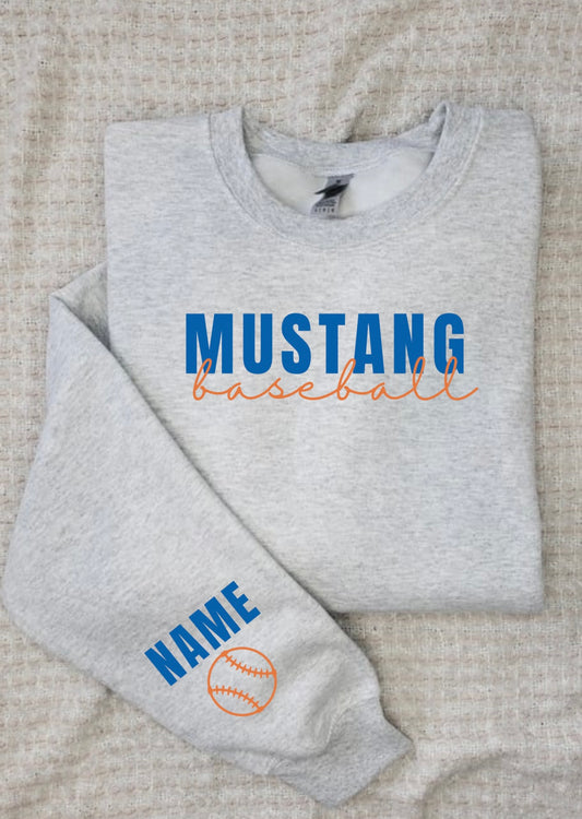 Mustang Baseball Custom Crew