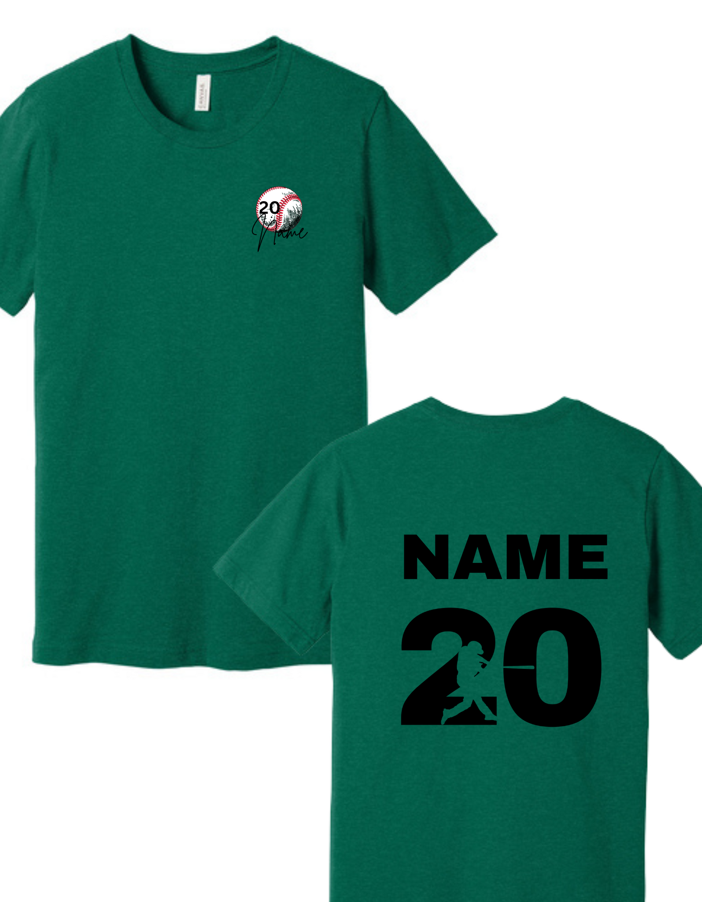 Number in Player WF Baseball Custom Tee