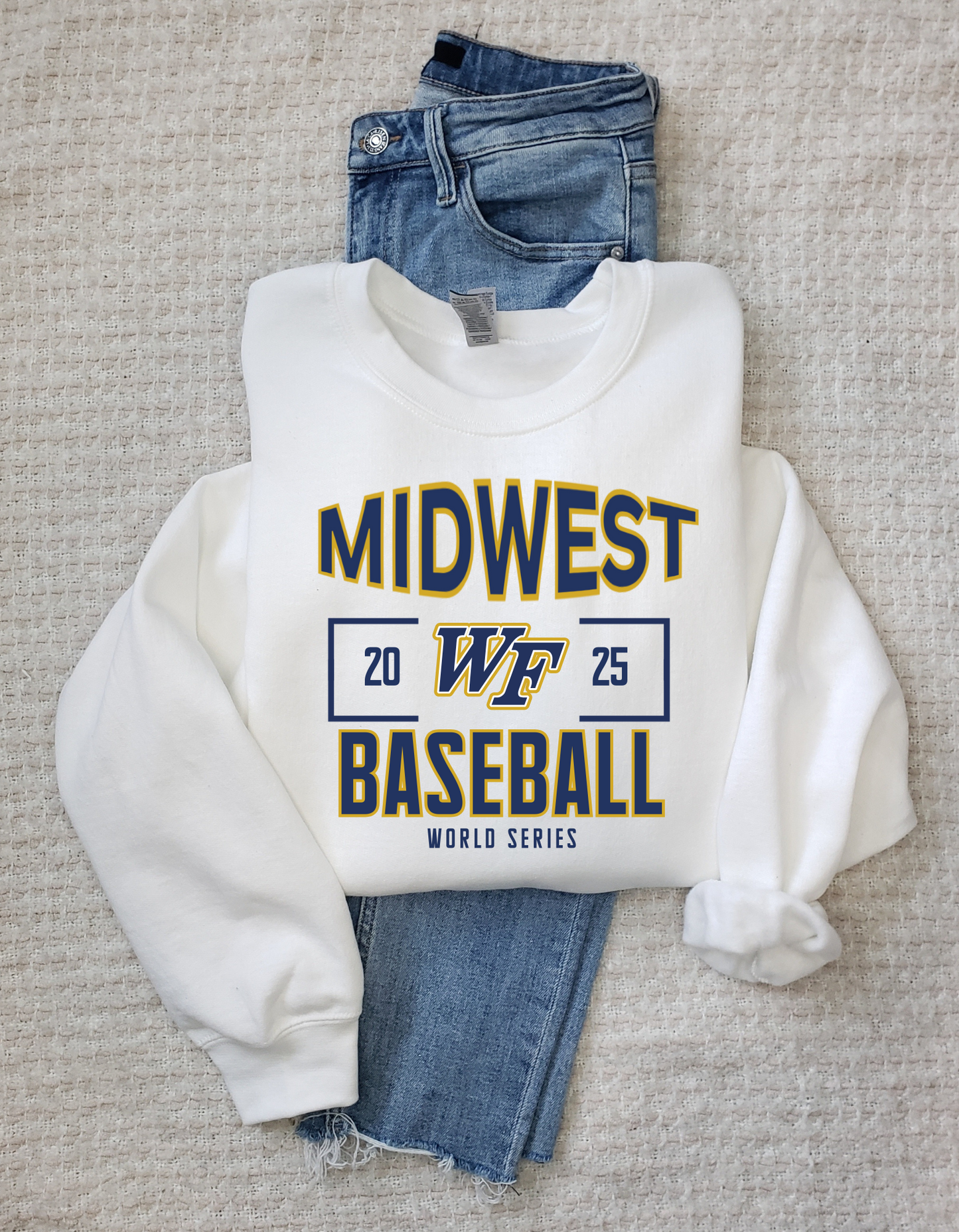 West Fargo Baseball World Series Tank, Tee, Crew
