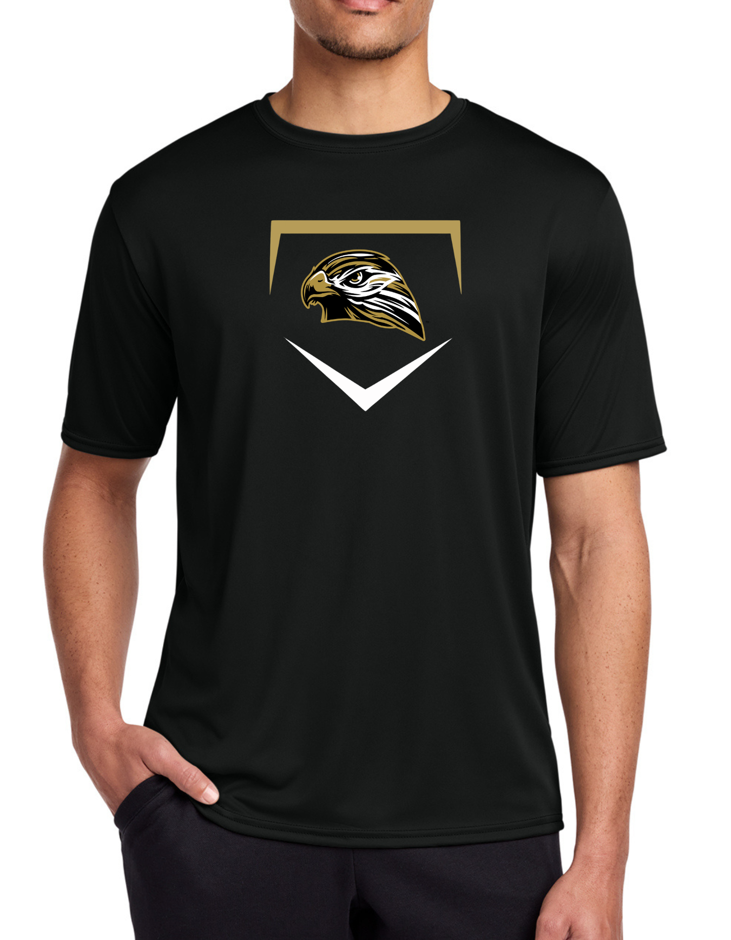 Horace Hawks Baseball Home Plate Dry Fit Tee, Long Sleeve or Hoodie