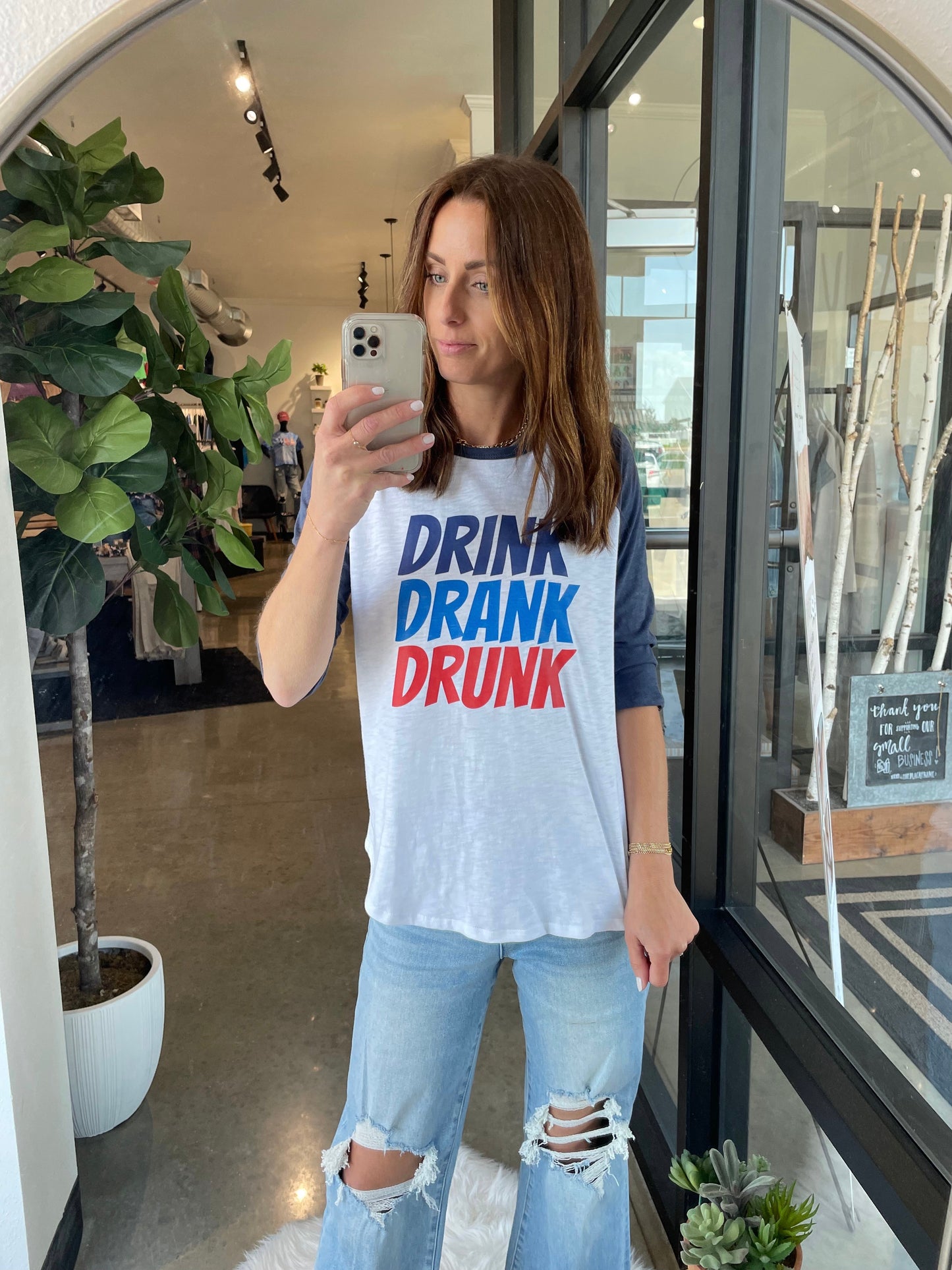 Drink Drank Drunk Tee or Crew