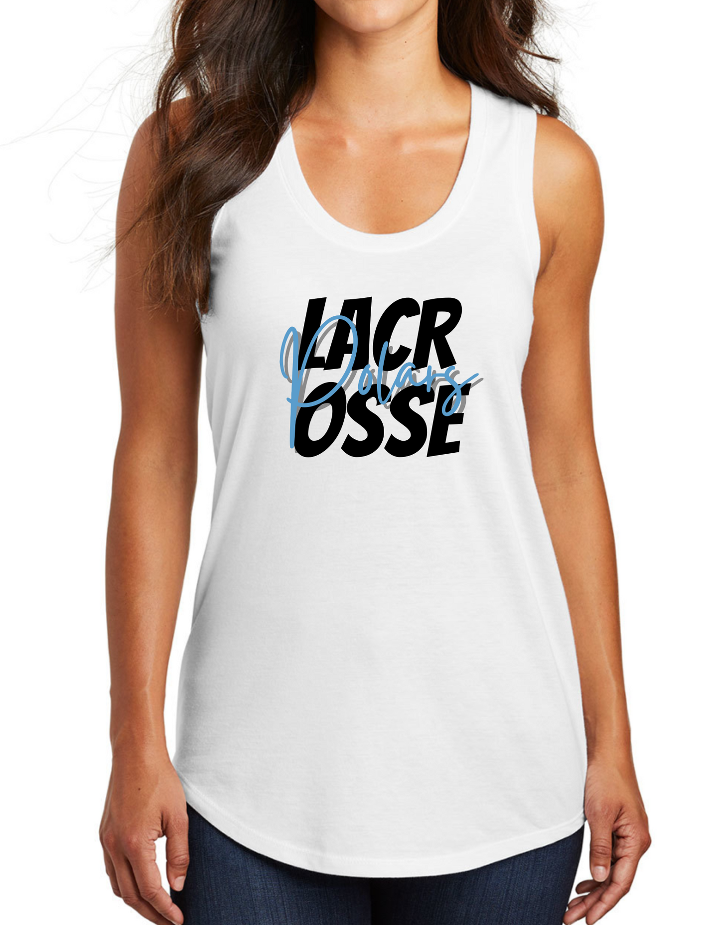 Polars Lacrosse Game Day Cursive Racerback Tank, Tee, Crew, Hoodie