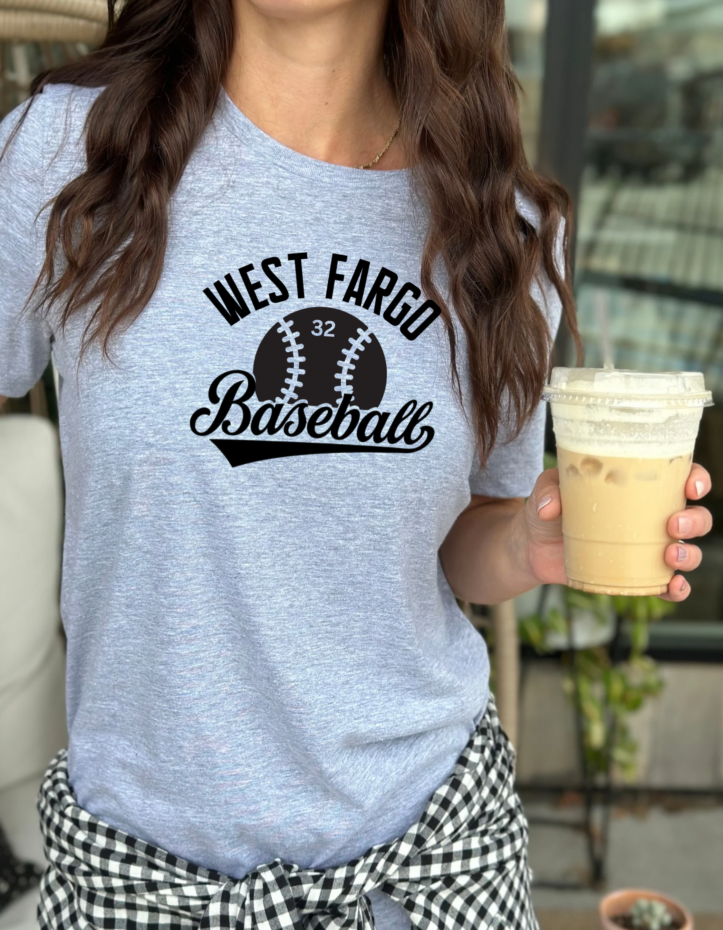 West Fargo Basball Number Tank, Tee, Crew