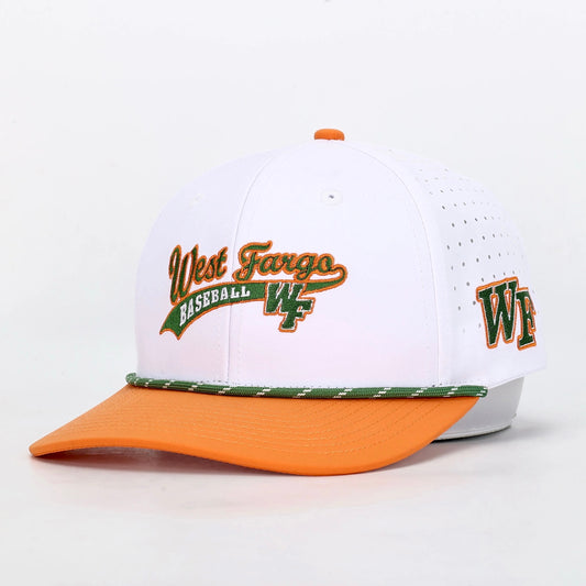 White & Orange Sotastick West Fargo Baseball Hat