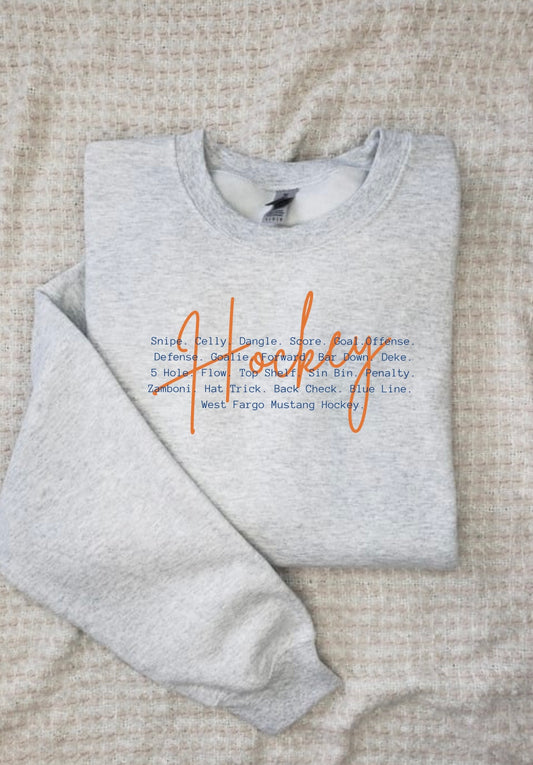Mustang Hockey Crew Sweatshirt