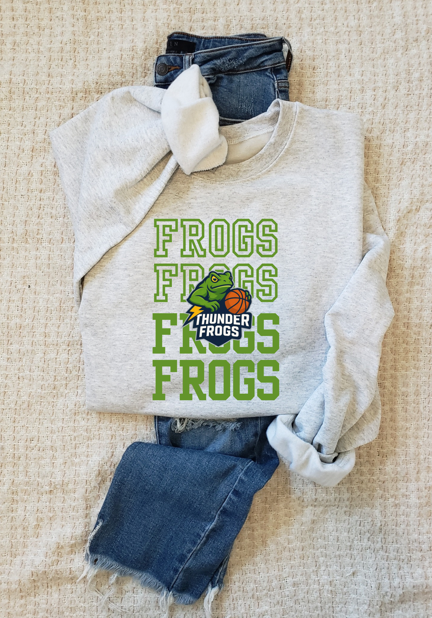 Repeating Frogs Cotton Tee, Crew or Hoodie