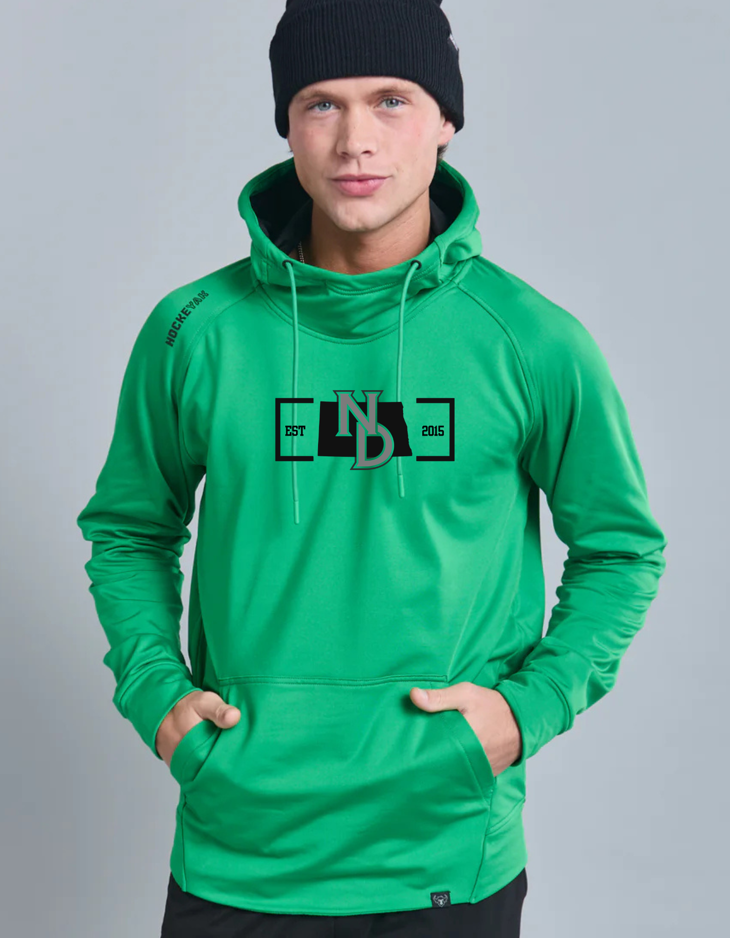 HOCKEYAK Team ND Est Logo Hoodie - Youth & Adult