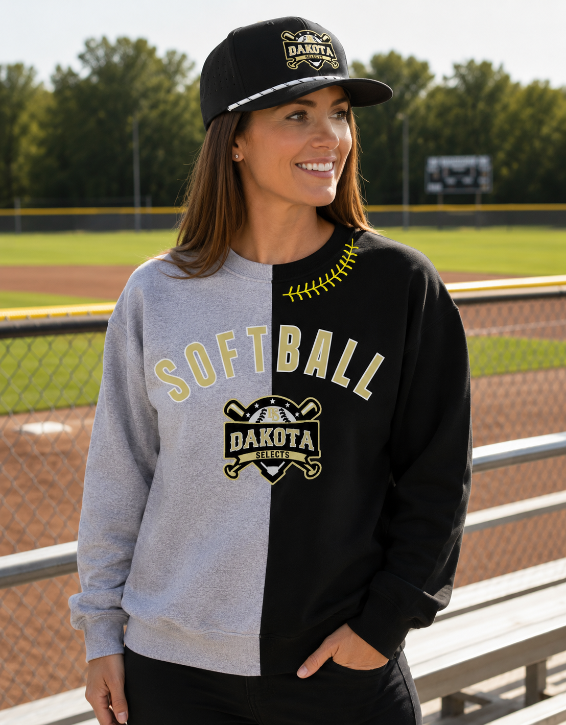 Dakota Selects Softball Color-Block Crew Sweatshirts
