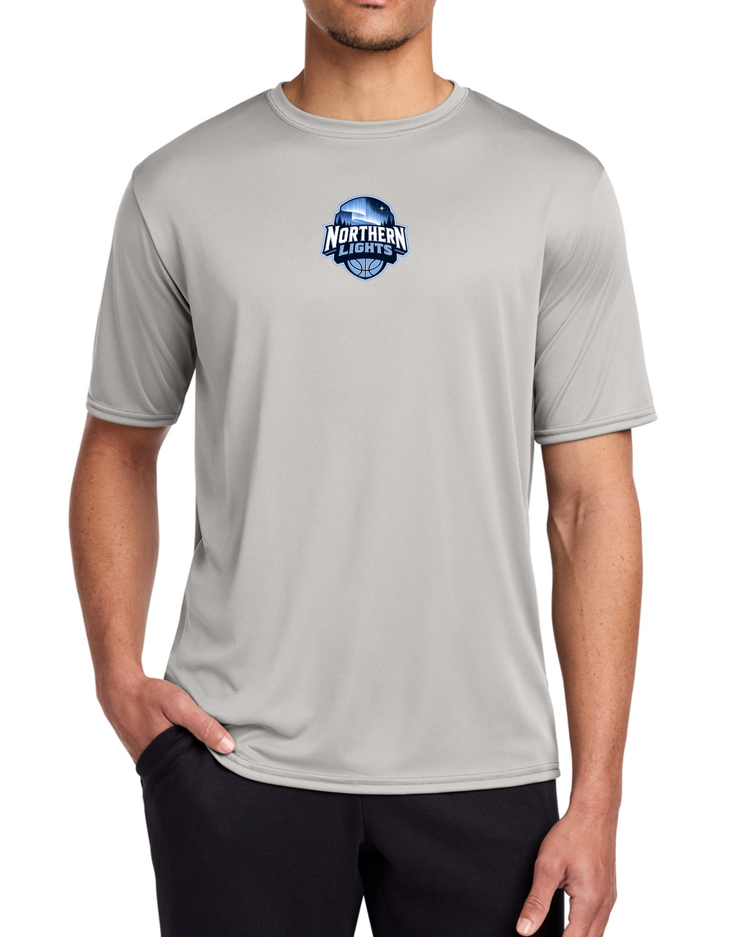 Northern Lights Basketball Dry Fit Tee, Long Sleeve or Hoodie