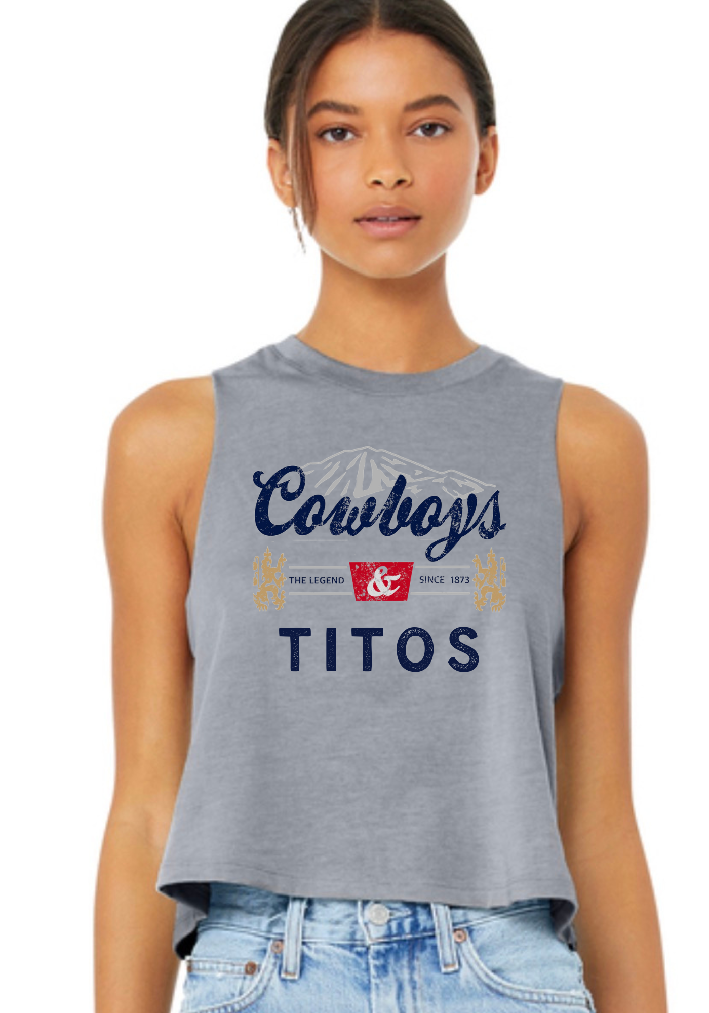 Cowboys and Titos Crop Tank