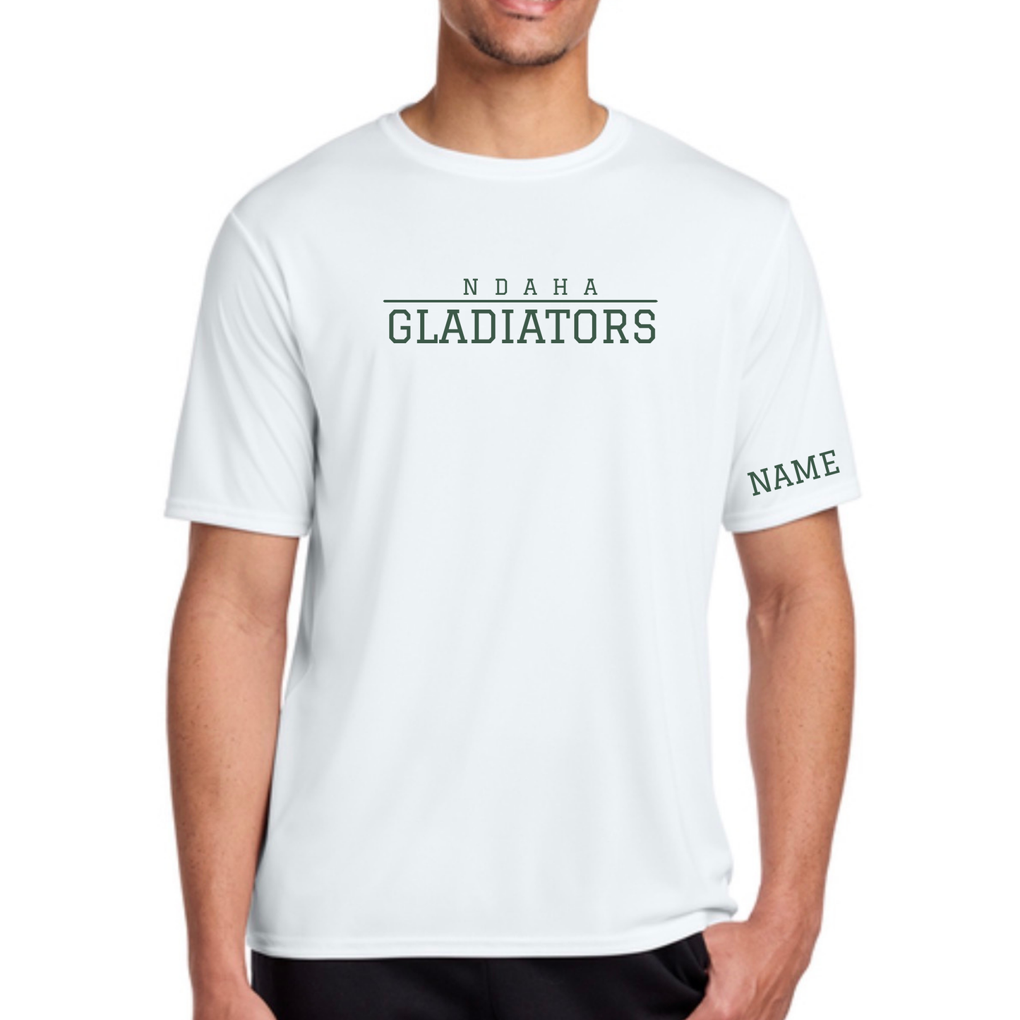 Gladiators Hockey Logo Adult Dry Fit Tee, Long Sleeve Hoodie