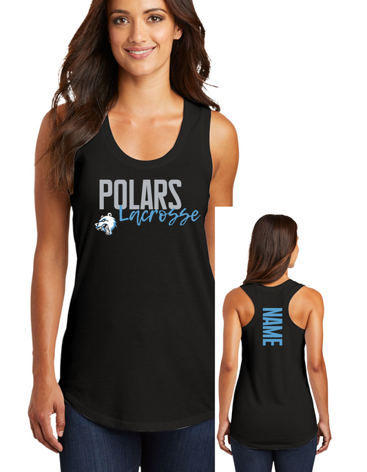 Polars Lacrosse Cursive Tank, Tee, Crew