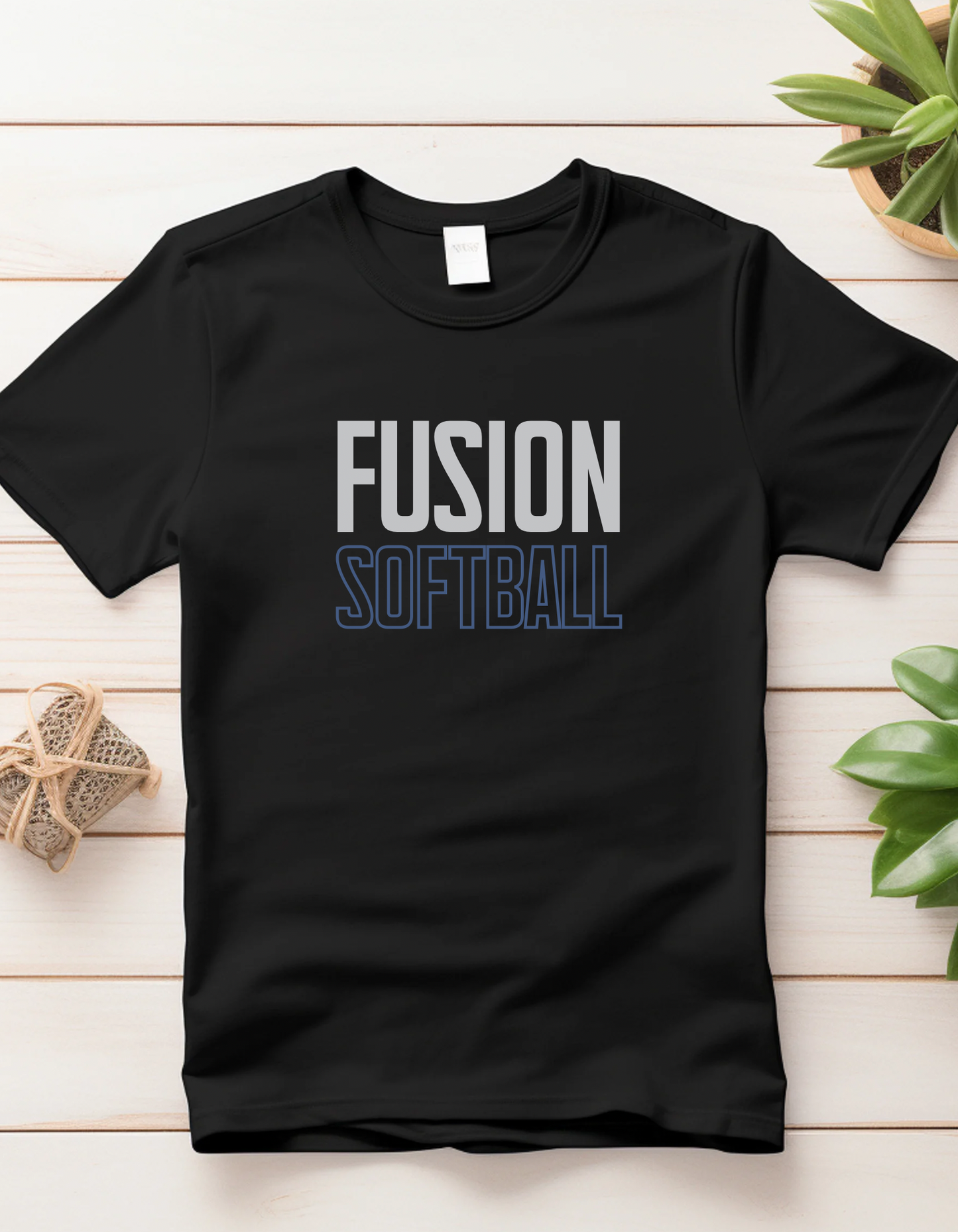 Fusion Softball Block Letter Tank, Tee, Crew