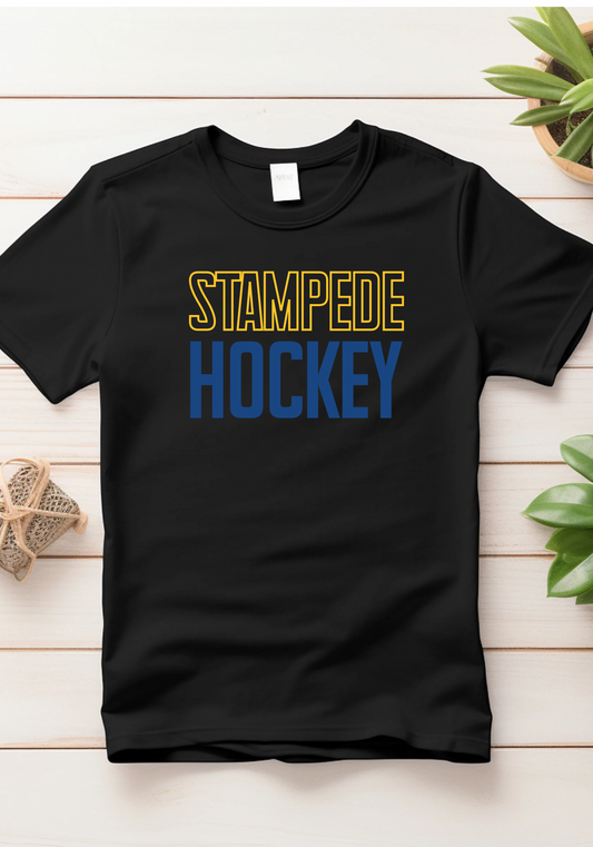 Stampede Hockey Block Letter Tank, Tee, Crew