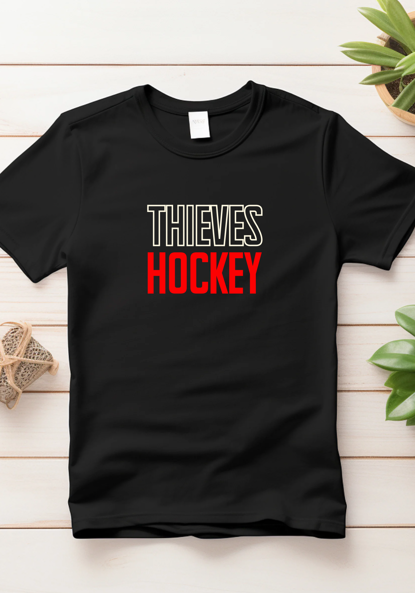Thieves Hockey Block Letter Tank, Tee, Crew