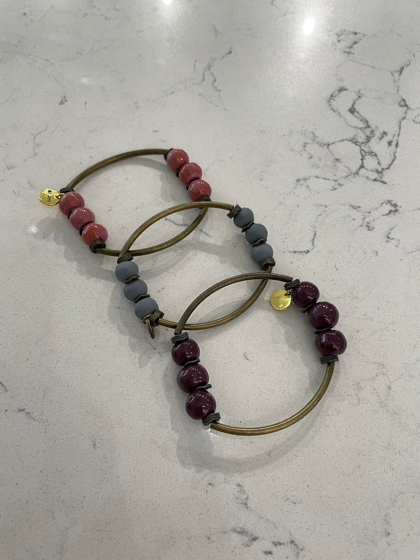 2 Side Clay Bead Bracelet