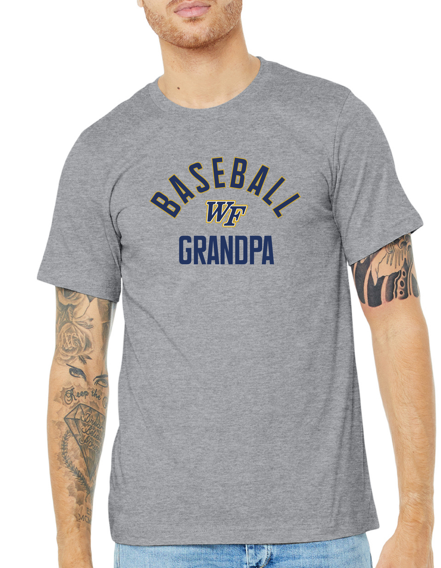 WF Baseball World Series Grandpa Tee, Crew