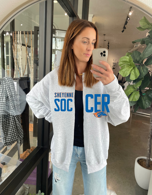 Sheyenne Soccer Sweatshirt Cardigan
