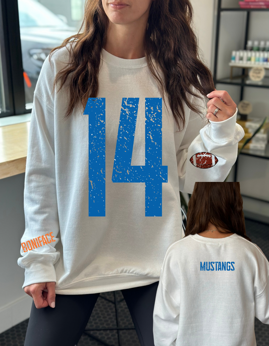 Mustang Oversized Number Custom Crew