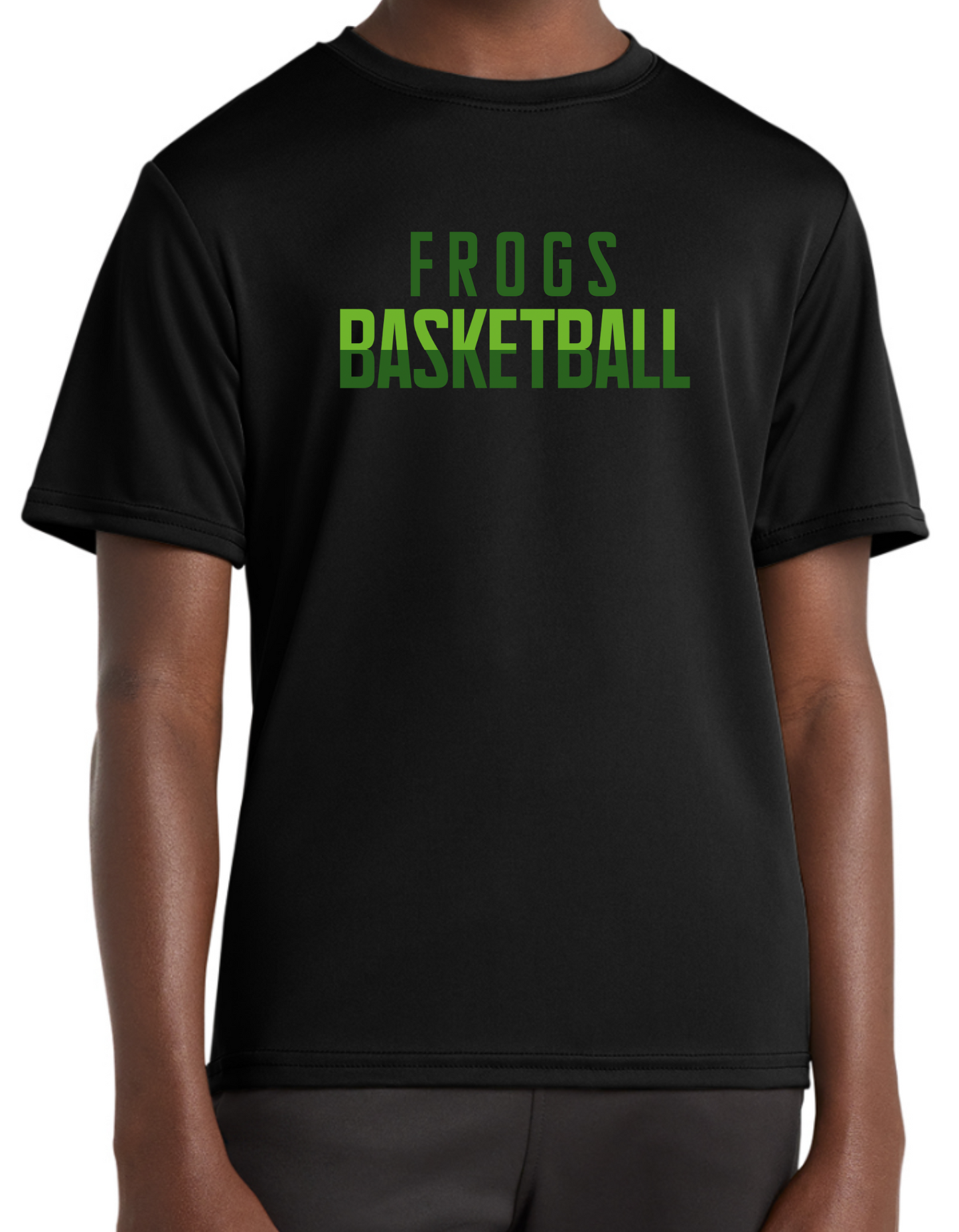 Frogs Basketball Youth Dry Fit Tee, Long Sleeve , Hoodie