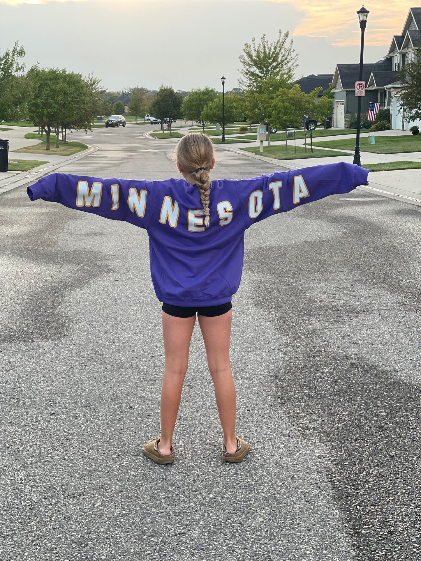 Minnesota Back Large Letter Crew