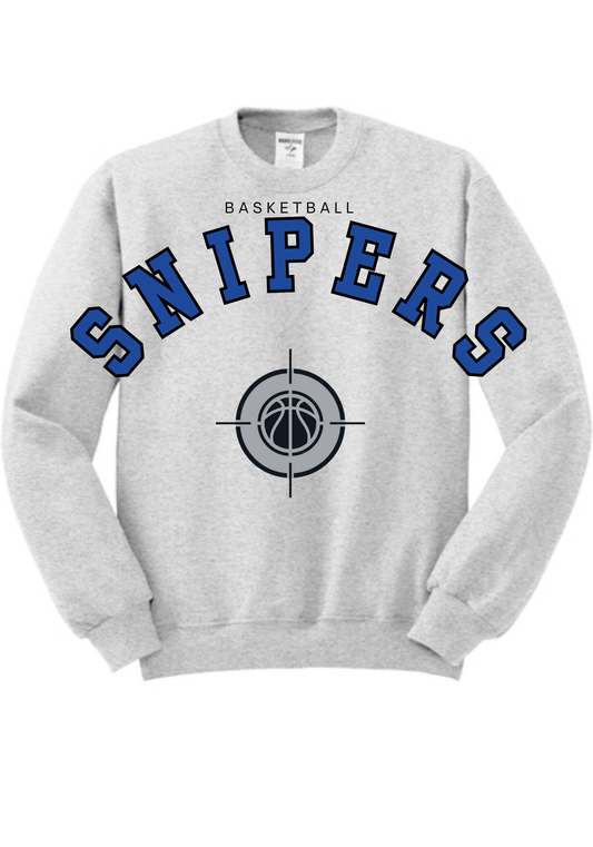 Snipers Basketball Large Letter Crew