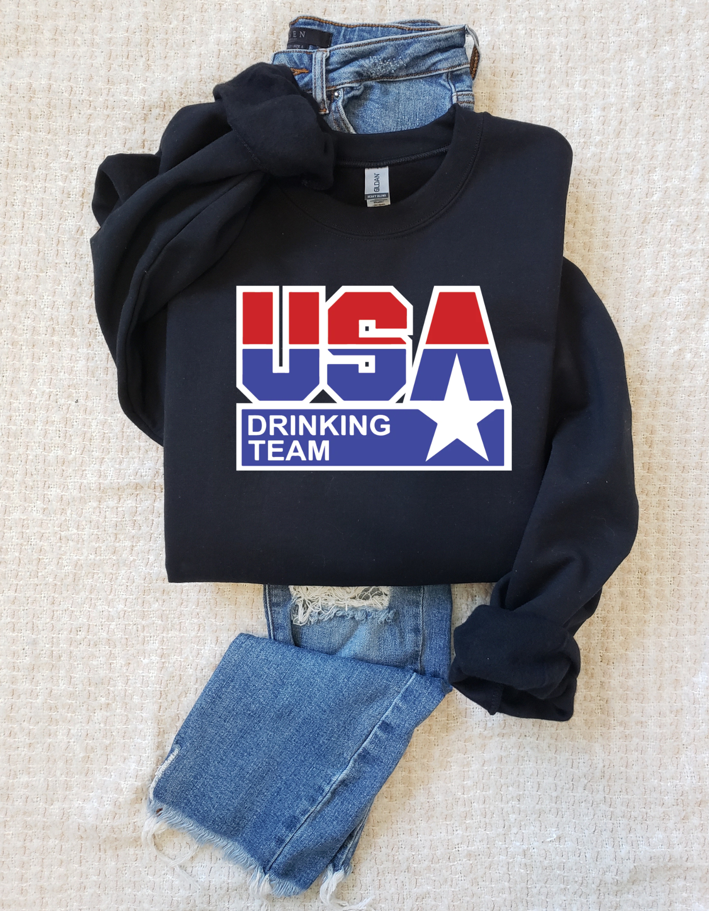 USA Drinking Team Tee or Crew
