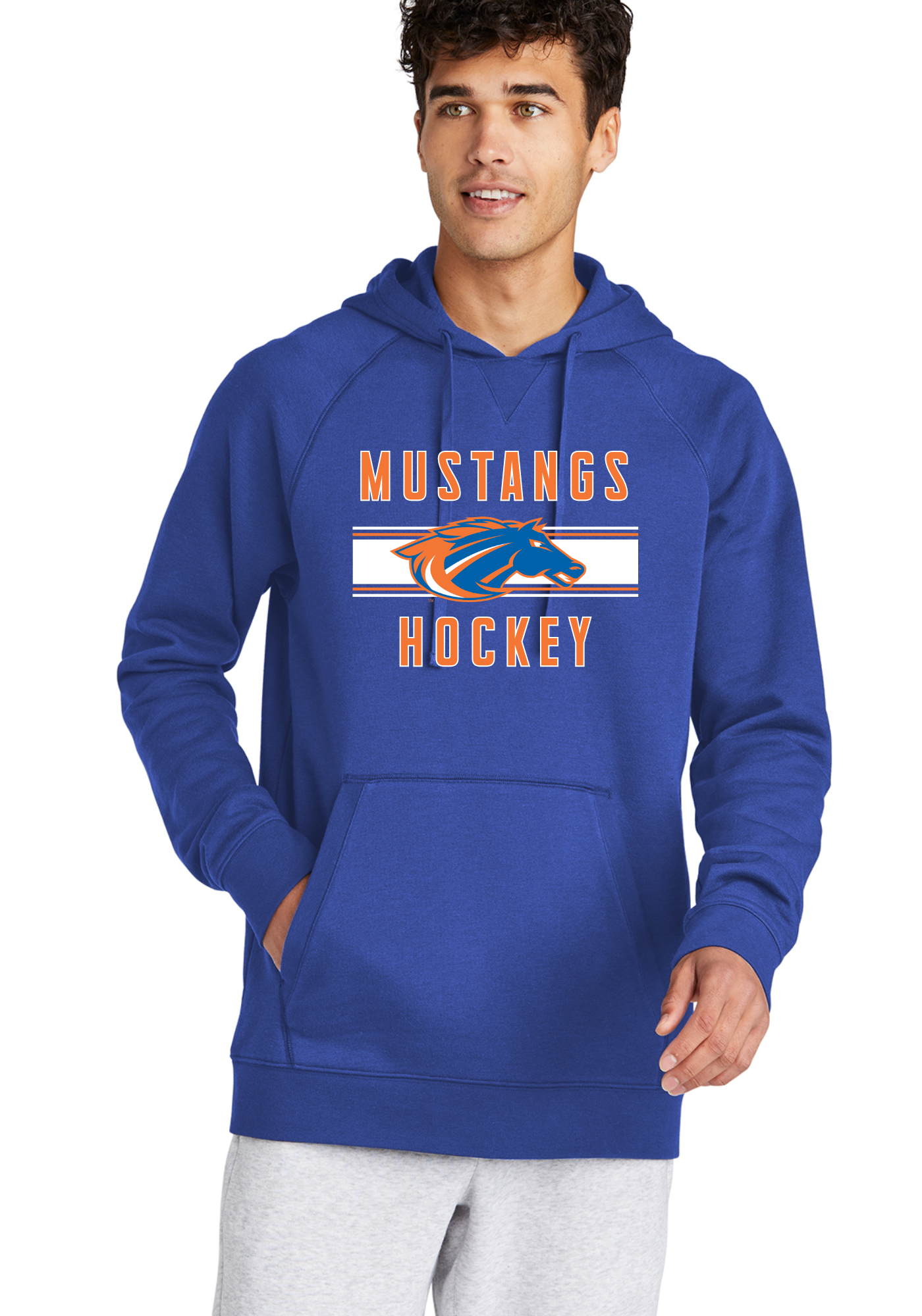 Adult Cotton Mustang Hockey Hoodie