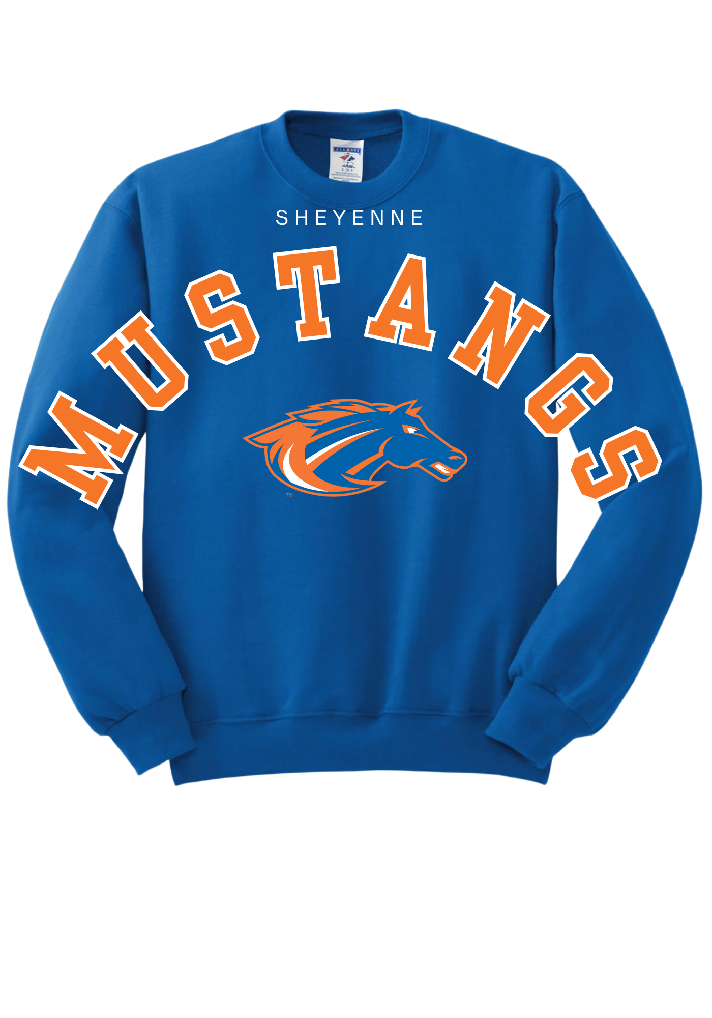 Mustang Large Letter Crew