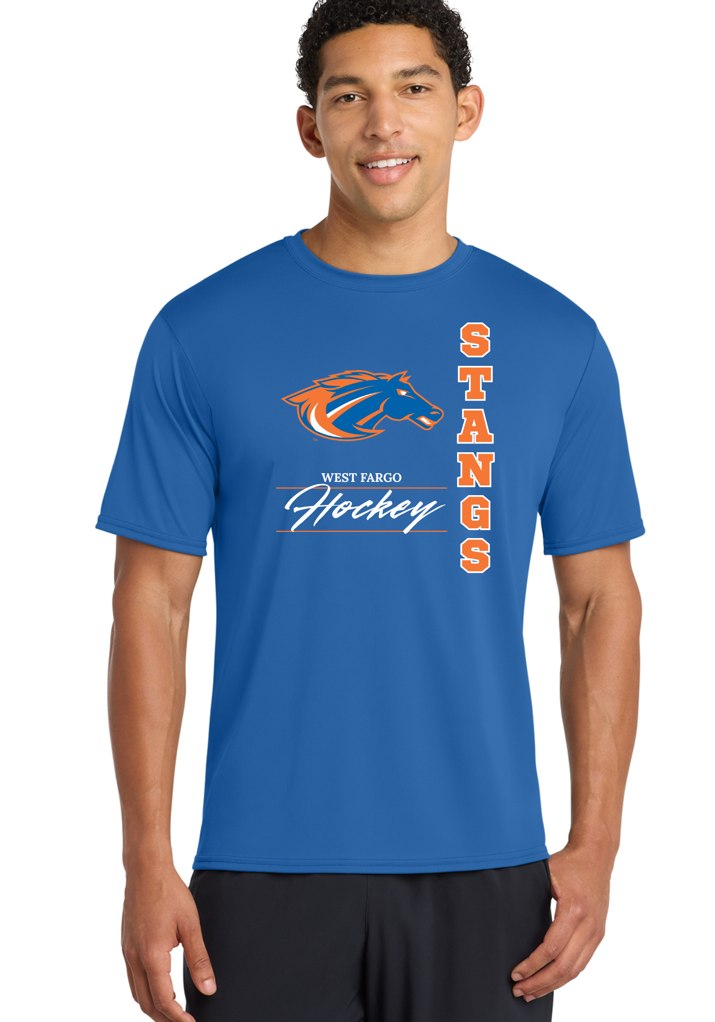 Dry Fit Mustang Hockey Tshirt, Long Sleeve & Hoodie