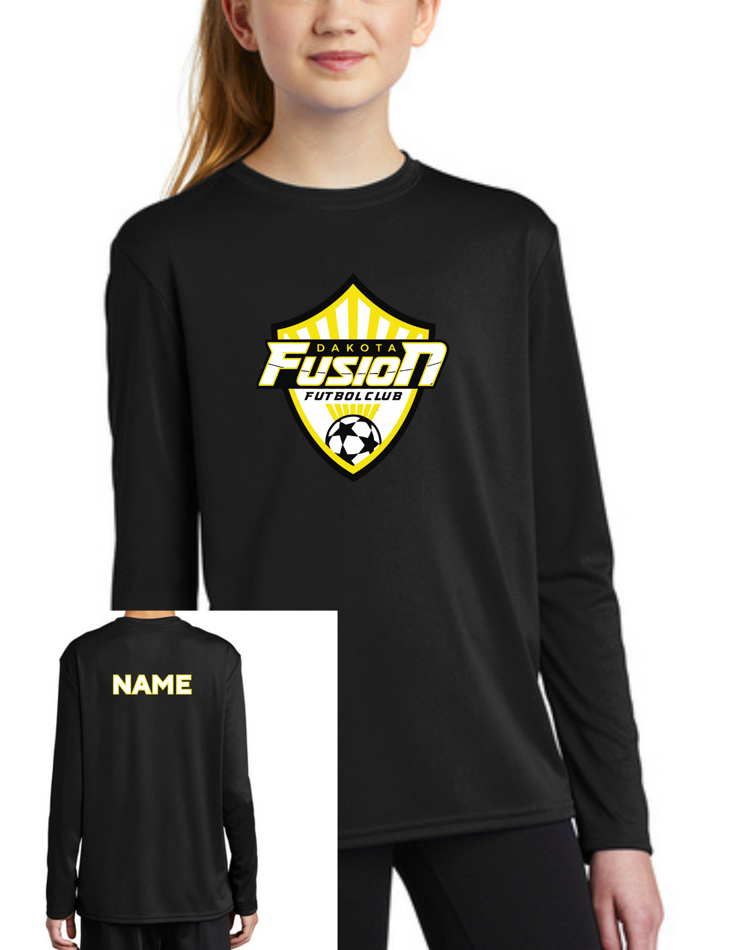 Dakota Fusion Logo Long Sleeve Dry Fit Tee - Youth & Adult