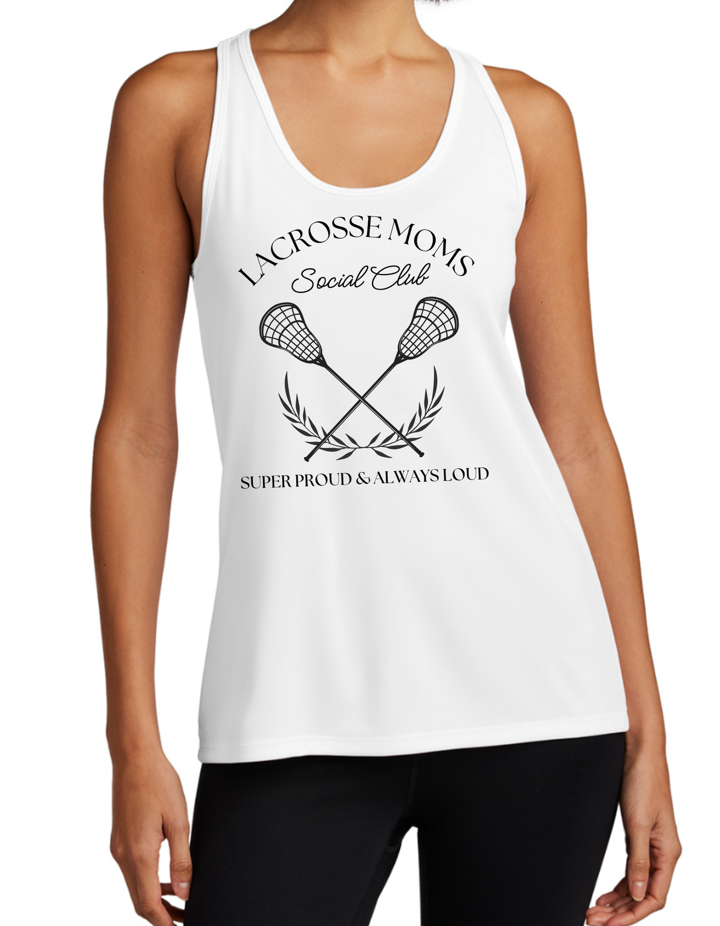 Lacrosse Mom Social Club Racerback Tank