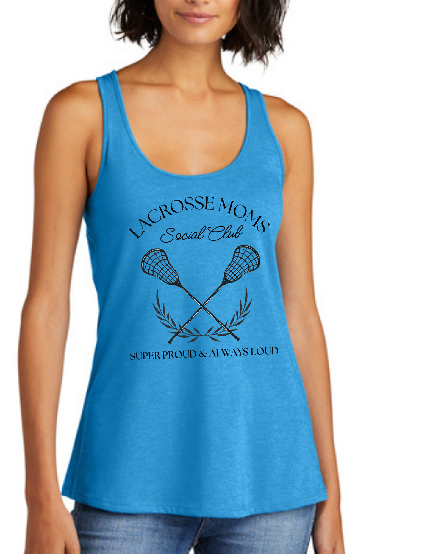 Lacrosse Mom Social Club Racerback Tank