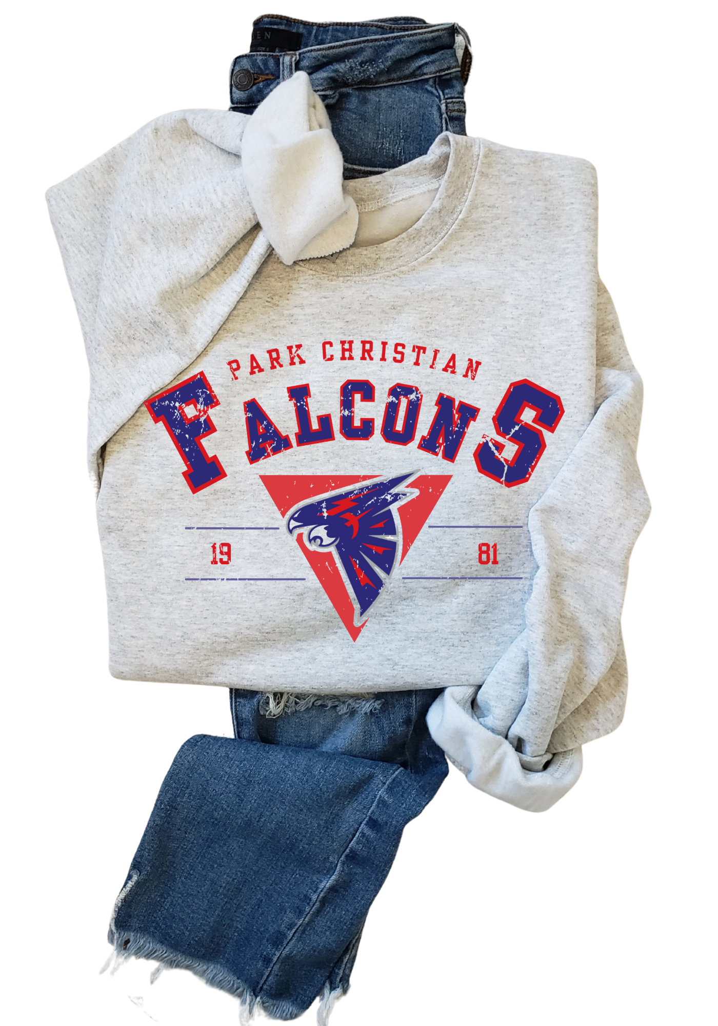 Distressed Falcons Tee, Crew, or Hoodie PCS18