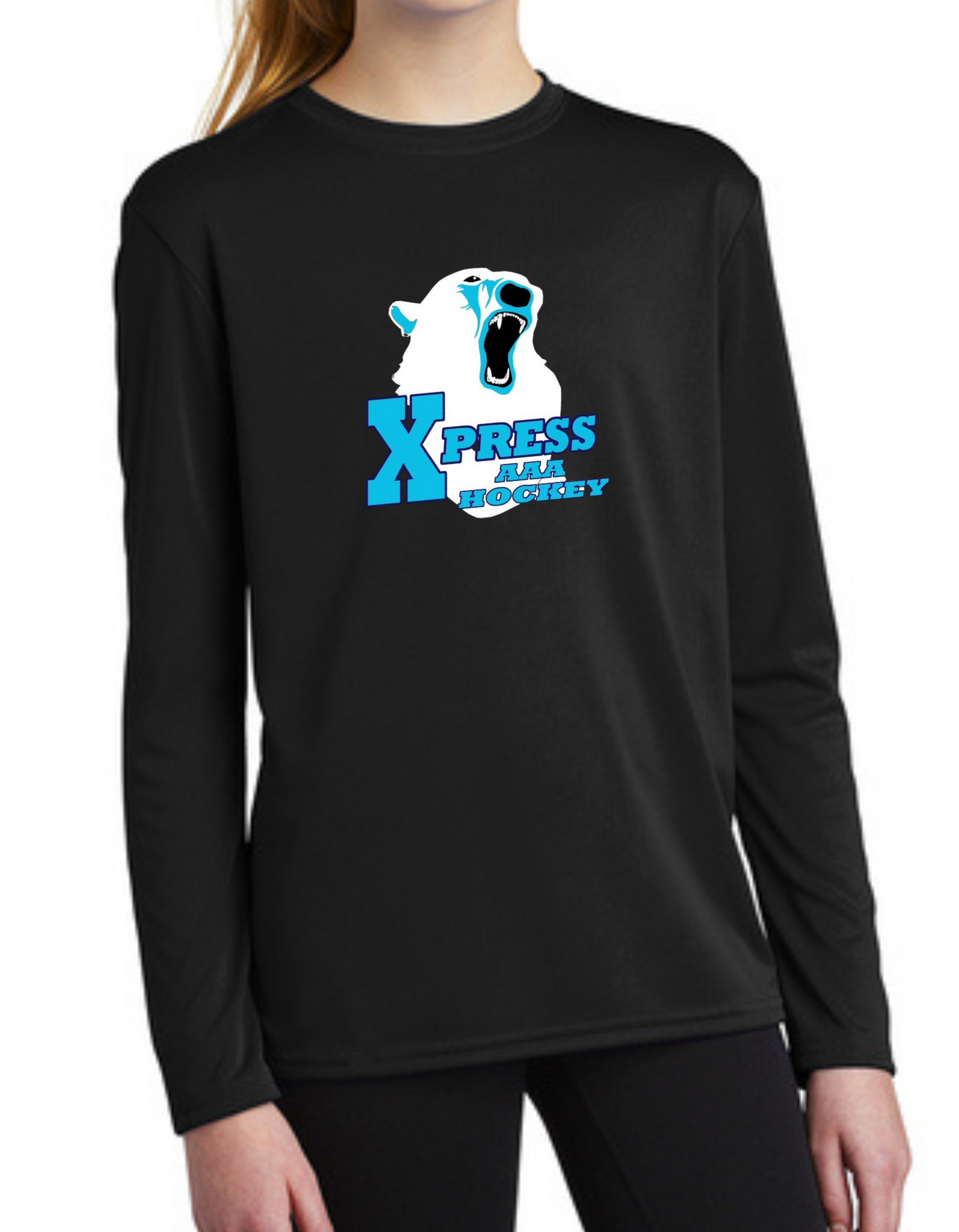 Polars Xpress Logo Long Sleeve Dry Fit Tee - Youth & Adult