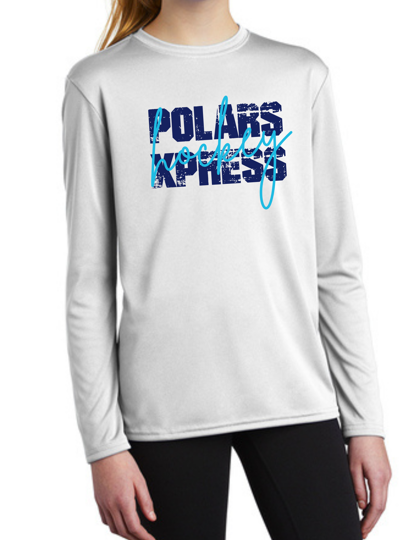 Polars Xpress Girls Hockey Long Sleeve Dry Fit Tee - Youth & Adult